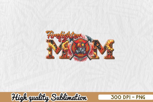 American Flag Firefighter Mom PNG: A Versatile Design