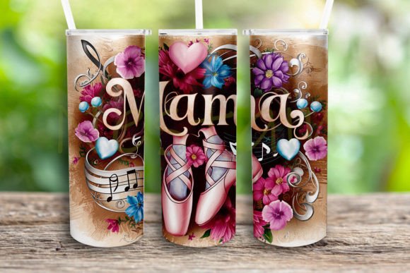 Ballet Mom Floral Ballet Tumbler Wrap