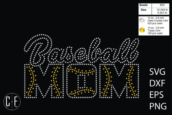 Baseball Mom Rhinestone Template: A Versatile Design