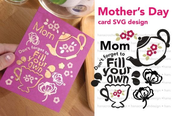Charming Mother's Day SVG Card Design