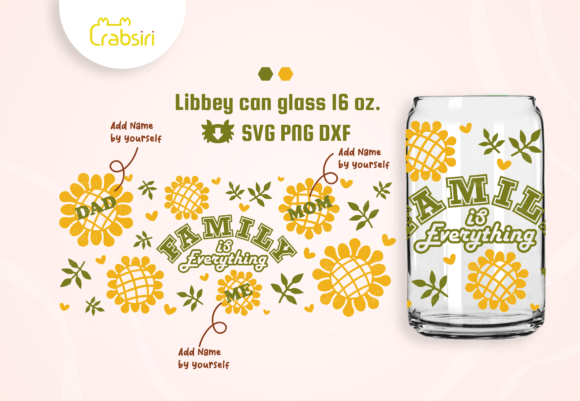 Family is Everything Can Glass 16oz SVG Review