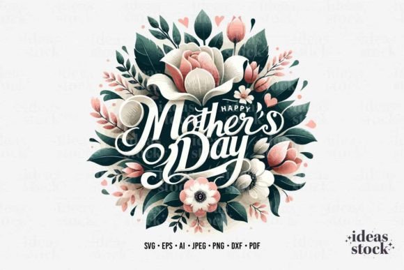 Happy Mothers Day PNG. Mom Day. Design.