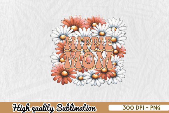Hippie Mom Life PNG for Creative Embroidery