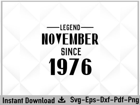 Review: Legend Since November 1976 Birthday Svg