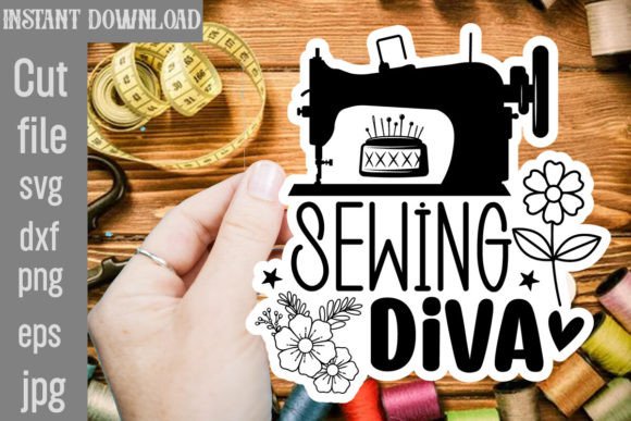 Sewing Diva SVG Cut File: A Versatile Design for Makers