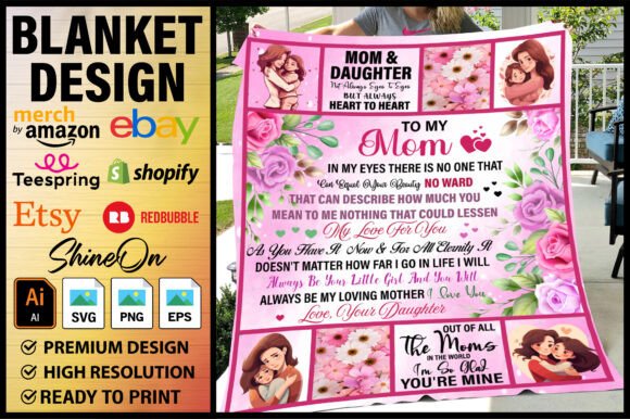 To My Mom Blanket Design: A Heartfelt Embroidery Choice